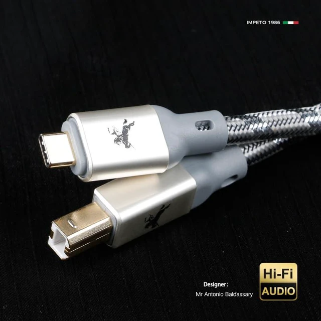 Alt view image 4 of 7 - Impeto Audiophiles USB-B to USB-C Printer Cable, HiFi DAC Type-C to Type-B OTG Audio Cable, Data Cable Digital Cable 9.8ft/3M
