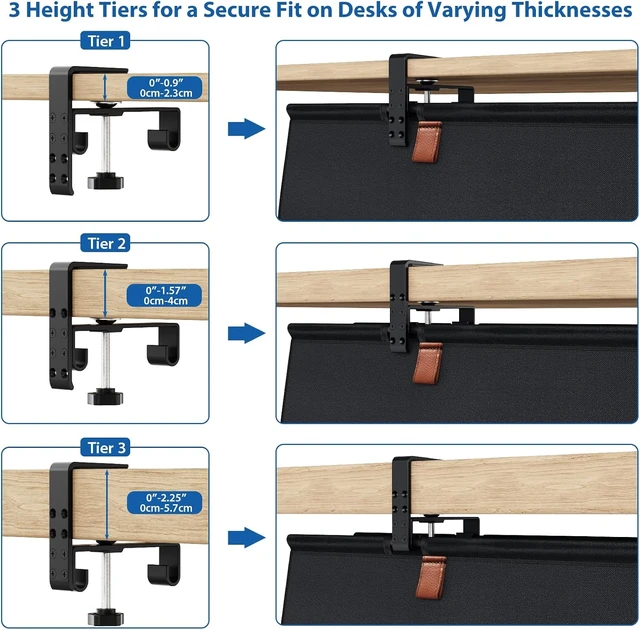 Alt view image 7 of 7 - Zilink No Drill Under Desk Cable Management Tray Fabric Cord Hiders 40 in