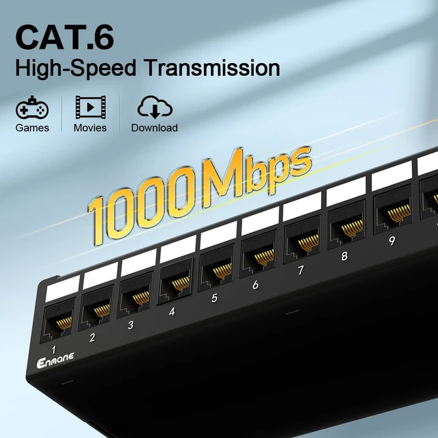 Alt view image 6 of 7 - 12 Port Patch Panel CAT6 Keystone Patch Panel 1U Wall Mount