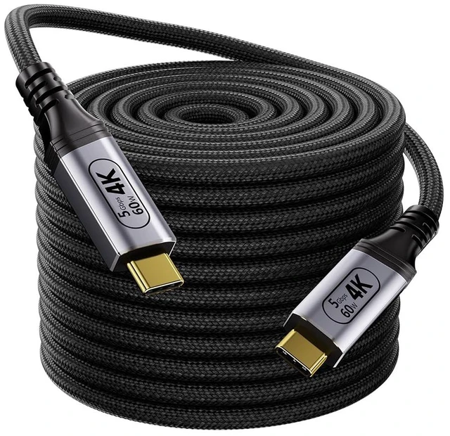 Main image of Long USB C to USB C Cable 7m, Type c to Type c Cable High Speed,USB C Video Cable 4K, 60W Fast Charging Cord, 5Gbps Data Transfer Compatible with SSD,Display Monitor