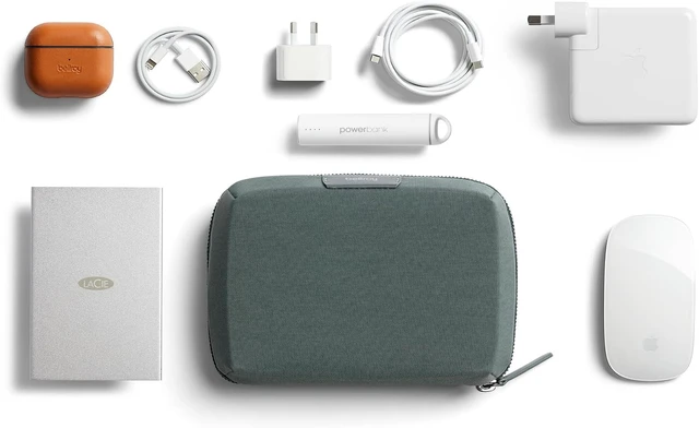 Alt view image 7 of 7 - Bellroy Tech Kit Compact (Charger, Cables, Mouse, powerbank, USB Keys, dongles) - Everglade