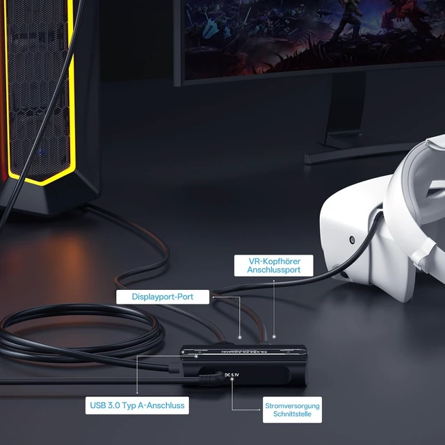 Alt view image 5 of 7 - YCE PSVR2 PC Adapter for PlayStation VR2 and AR Glasses