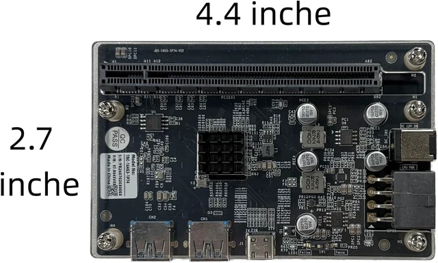 Alt view image 4 of 7 - PCIE 3.0 x16 22Gbps eGPU Docking, Thunderbolt 4 Cable Adapter