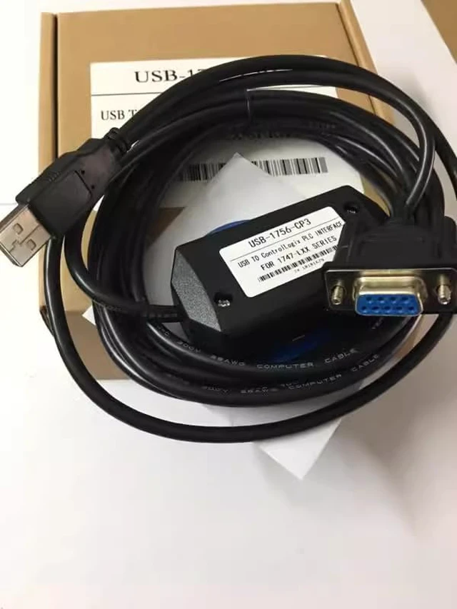 Alt view image 2 of 6 - USB Programming Cable USB-1756-CP3 for Allen Bradley PLC ControlLogix Series Download Cable, 6 FT, Black