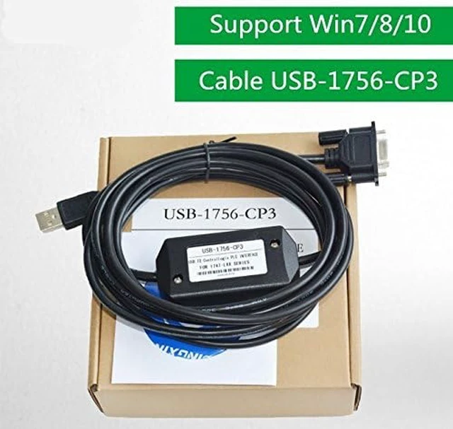 Alt view image 6 of 6 - USB Programming Cable USB-1756-CP3 for Allen Bradley PLC ControlLogix Series Download Cable, 6 FT, Black