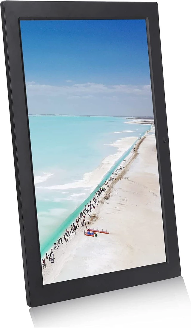 Alt view image 2 of 7 - 17in HD Large Digital Photo Frame Digital Photo Album 1440x900, Dual Modes Control, Support MP3 MP4 Image Play with Digital Clock Calendar for Family (US Plug)