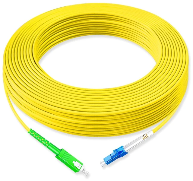 Main image of 1Pcs 20 Meter Fiber Optic Patch Cord SC for APC to LC UPC, Simplex Single Mode Fiber Cable Jumper OS2 G652D 9/125m, 1310nm/1550nm LSZH 3.0mm