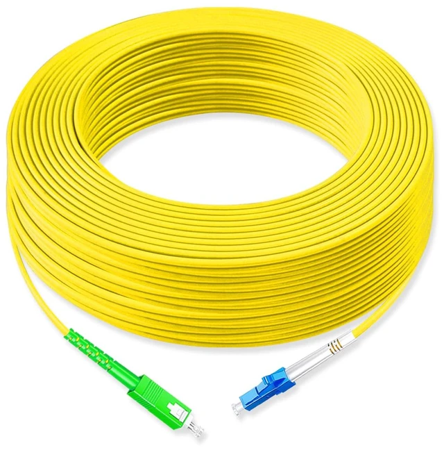 Main image of 1Pcs 30 Meter Fiber Optic Patch Cord SC for APC to LC UPC, Simplex Single Mode Fiber Cable Jumper OS2 G652D 9/125m, 1310nm/1550nm LSZH 3.0mm