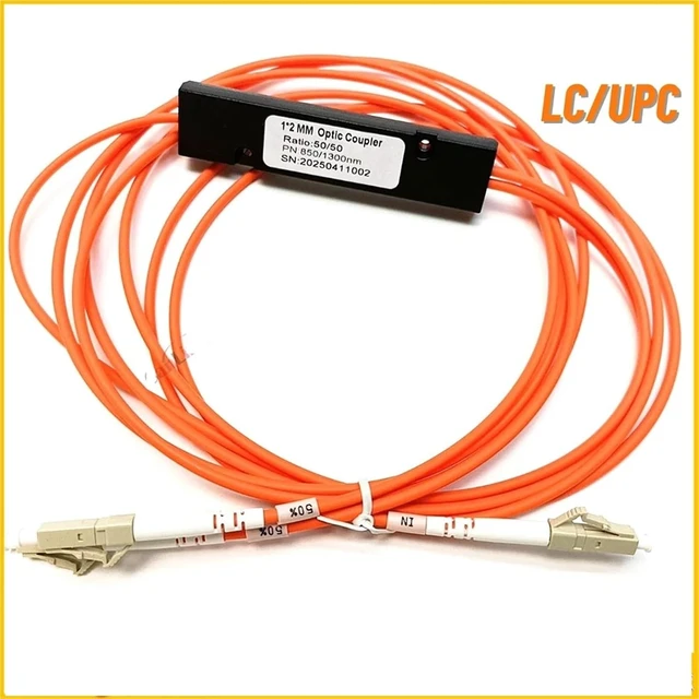 Alt view image 2 of 5 - Fiber Coupler 850/1300Nm 50/125 Coupling Ratio 50/50 LC/UPC 1X2 Coupler 1 * 2(1pc)