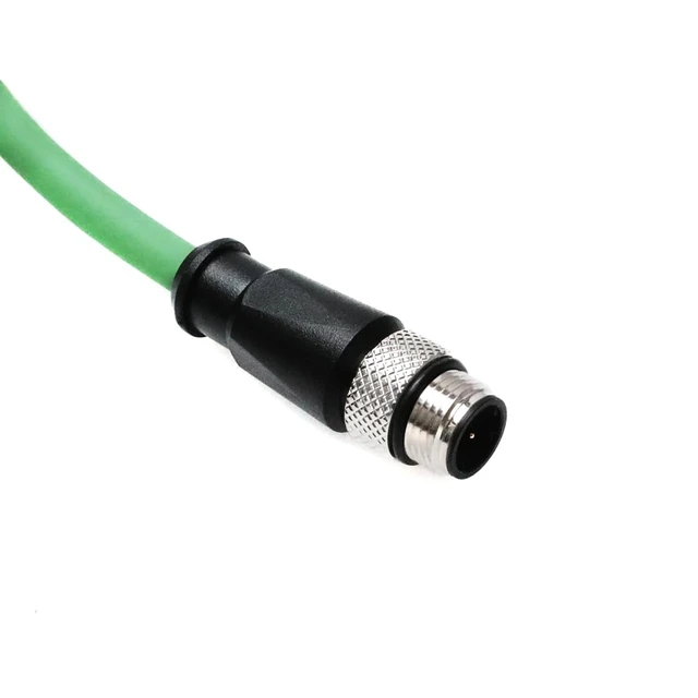 Alt view image 3 of 5 - Alvin's Cables M12 D-Code 4 Pin Male to RJ45 Female Ethernet Cable for Industrial Camera Sensor, RJ45 Female Socket High-Flex Cat6a Cable for Automation Application 16.4ft/5m Green