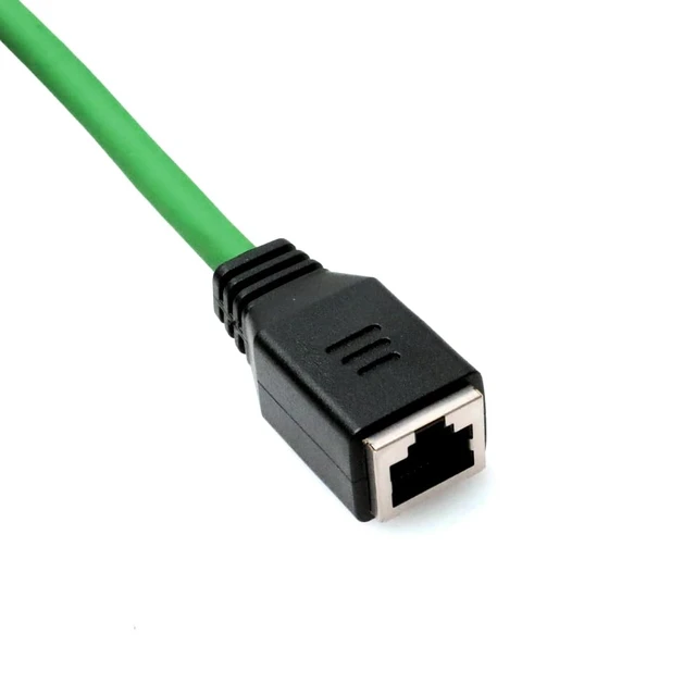 Alt view image 4 of 5 - Alvin's Cables M12 D-Code 4 Pin Male to RJ45 Female Ethernet Cable for Industrial Camera Sensor, RJ45 Female Socket High-Flex Cat6a Cable for Automation Application 16.4ft/5m Green