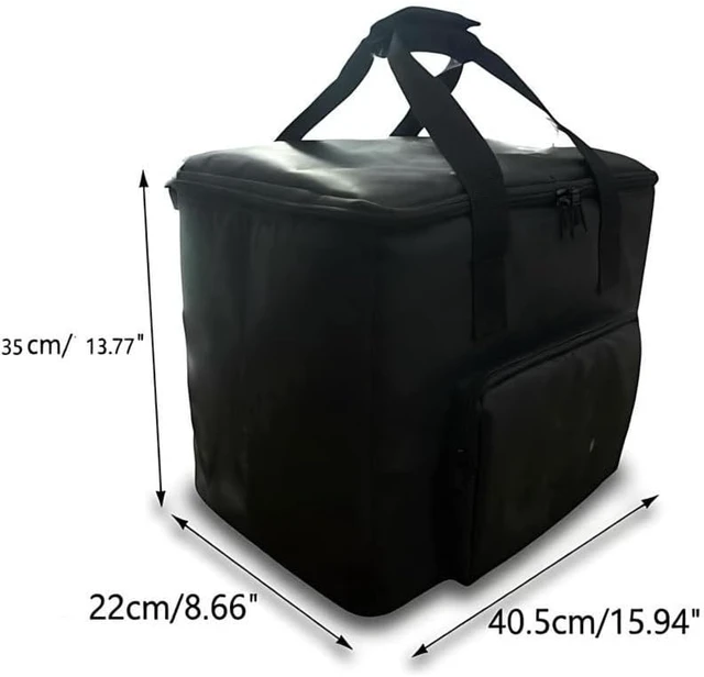 Alt view image 3 of 7 - Portable Shockproof Mini-ITX PC Travel Carry Case Bag for NR200/NR200P, with Cable Pockets & Luggage Strap 40.5 x 22 x 35cm ((Fits NR200 + Monitor & Keyboard))