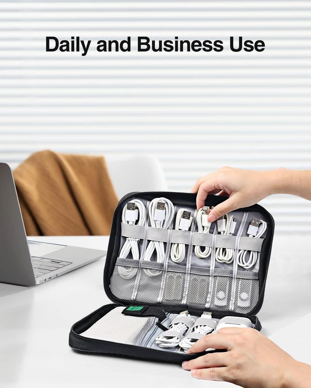 Alt view image 5 of 7 - Luxtude Cord Organizer Travel, Cable Organizer Bag, Electronic Organizer Travel Case for Chargers and Cords, Tech Bag & Charger Case Essentials