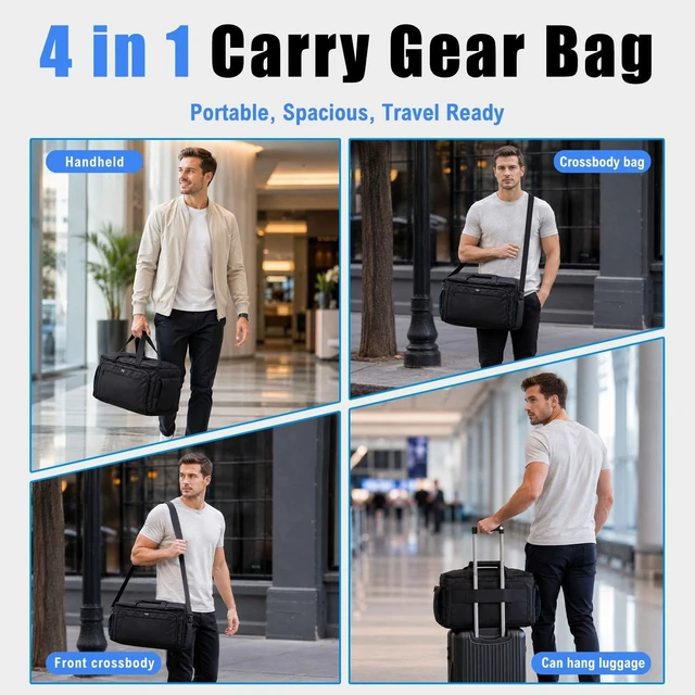 Alt view image 6 of 7 - DJ Cable Bag, Large Capacity Cable Organizer with Laptop Pocket and Adjustable Dividers, Professional DJ Equipment Gig Bag for Musicians, Studio, Stage, Travel (Navy Blue)