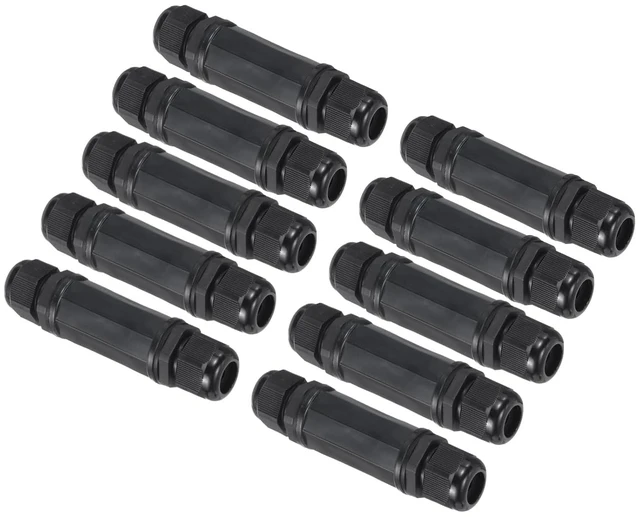 Main image of MECCANIXITY Waterproof RJ45 Coupler, Dual Head Shielded Female to Female IP67 Ethernet Outdoor LAN Cable Connector for Cat6/Cat5e/Cat5, Pack of 10