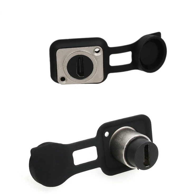 Alt view image 2 of 5 - HangTon 5pack HDMI 2.0 Waterproof Coupler Connector Panel Socket Bulkhead Feed Through, D-Type Inline Cable Female to Female Extension