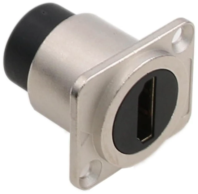 Alt view image 4 of 5 - HangTon 5pack HDMI 2.0 Waterproof Coupler Connector Panel Socket Bulkhead Feed Through, D-Type Inline Cable Female to Female Extension