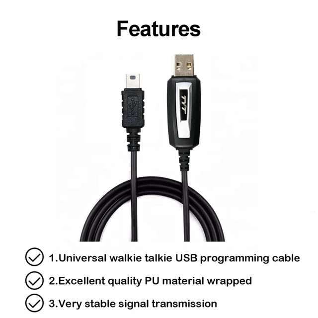 Alt view image 2 of 5 - Applicable to TYT TH-9800 Programming Cable TH-7800 TC-320 Car Radio Station Frequency Writing Line USB Programming Line