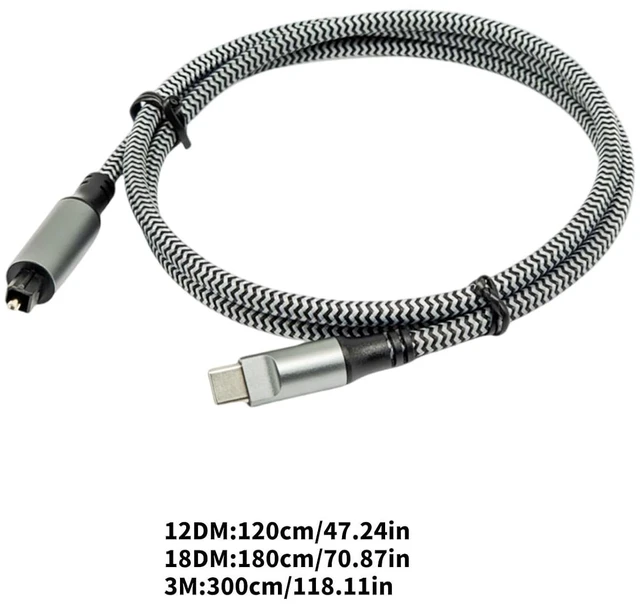 Alt view image 7 of 7 - Fiber Optical Digital Sound Cable USB C to SPDIF Converter Transmission Adapter USB C to Optical Sound Cable for Computer Laptop Accessories