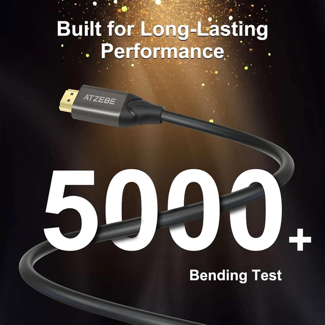 Alt view image 3 of 7 - 33ft 10m HDMI Cable, Supports 4K@60Hz, 18Gbps, HDR10, 4:4:4, ARC Slim & Flexible PVC Cord for TV, Projector, Monitor