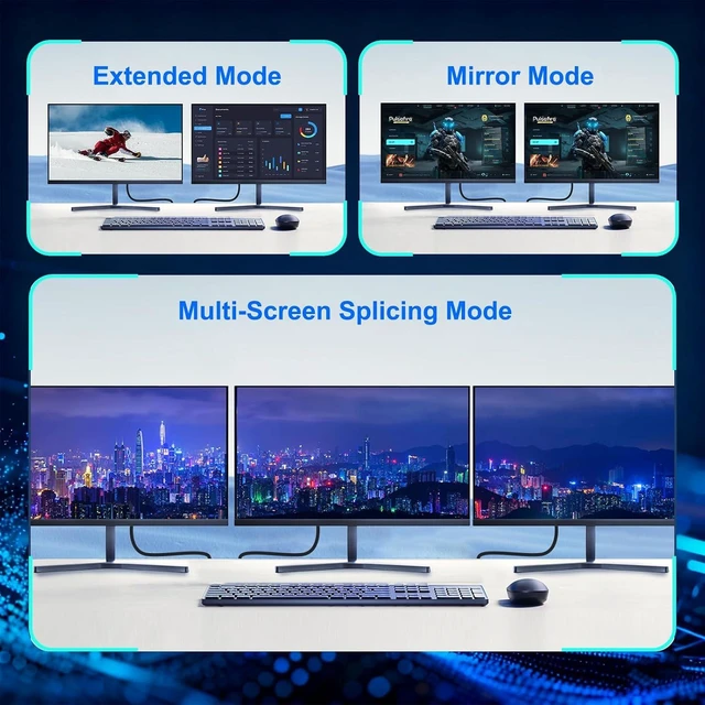Alt view image 7 of 7 - 80Gbps Displayport Cable 2.1,16K@60Hz, 8K@120Hz, 4K@240Hz,1080P@360Hz, DP80 HDR DSC 1.2a,FreeSync Display Port Cord for Gaming PC, Monitor 5090,7900XTX,S1334 (4 ft -5pack)