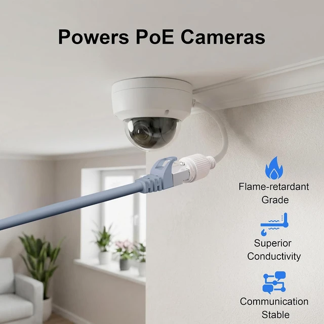 Alt view image 5 of 6 - 10Gbps Shielded Cat 6A Ethernet Cable 100FT, Pure Copper Cat6A Cable, Grey