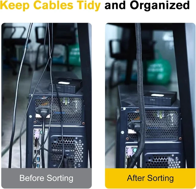 Alt view image 5 of 7 - Cord Protectors from Pets No Chew, Ultra Durable Wire Protector Cord Covers for Pets, Flexible Cable Sleeve Cord Management for TV/Computer/Electric Wires/Phone Charging Cables (1/2"-50Feet)