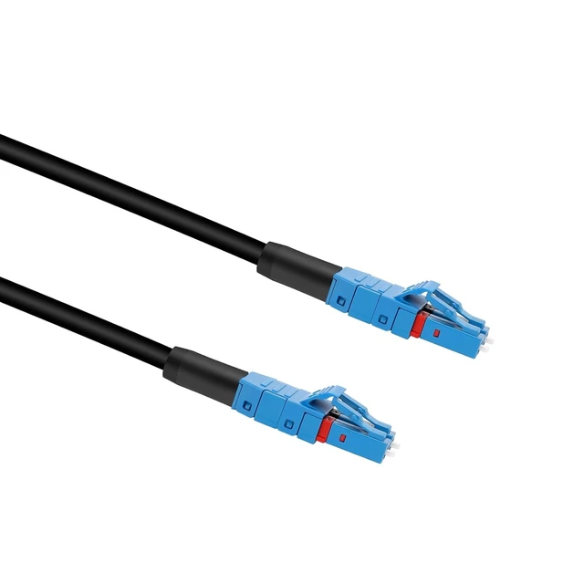Alt view image 3 of 6 - LC to LC Fiber Optic Cable Internet 125m/410ft, LSZH Armored Duplex Fiber Optic Internet Cable 2 Core OS2 9/125um Single Mode Fiber Patch Cable OD-5mm,UPC Outdoor Fiber Patch Cable