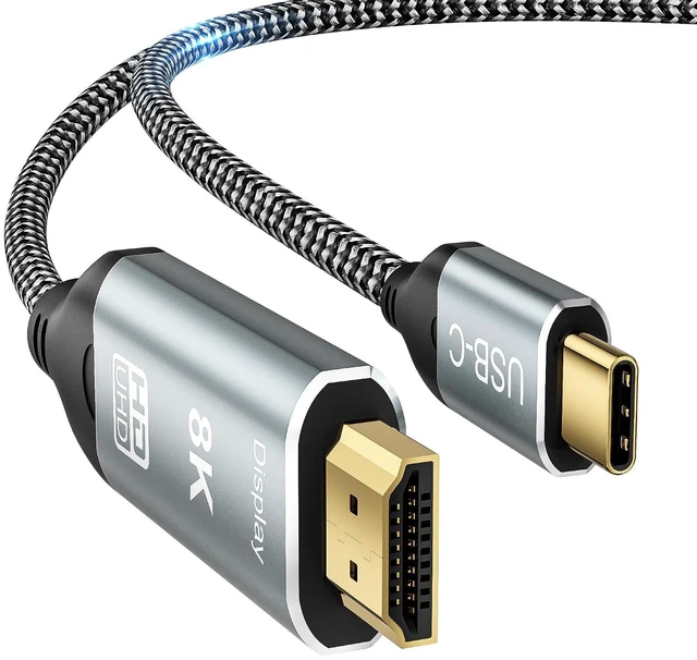 Main image of 8K USB C to HDMI Cable 3.3FT - Thunderbolt 3/4 Compatible, 8K@60Hz 4K@120Hz