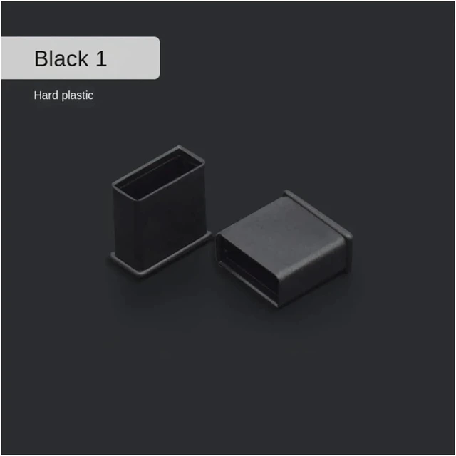 Alt view image 2 of 7 - 20 pcs Silicone USB Male Dust Cover Solid Color Anti-Dust Plug Stopper Charging Extension Transfer Data Cord Line Plug Cap Cover(Black)