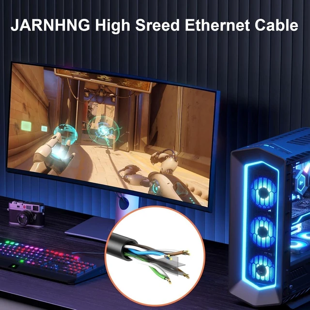 Alt view image 4 of 6 - Cat6 Ethernet Cable 300ft - 23AWG UTP Bulk Reel, Direct Burial Rated, UV & Weather Resistant, Cable for Camera Signal Transmission