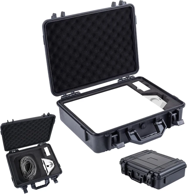 Main image of Portable Storage Box for U.S. Version Starlink Mini Kit - Waterproof Carrying Case Compatible with Starlink Dish, Router, and Accessories, Ideal for Travel and Camping (Black)