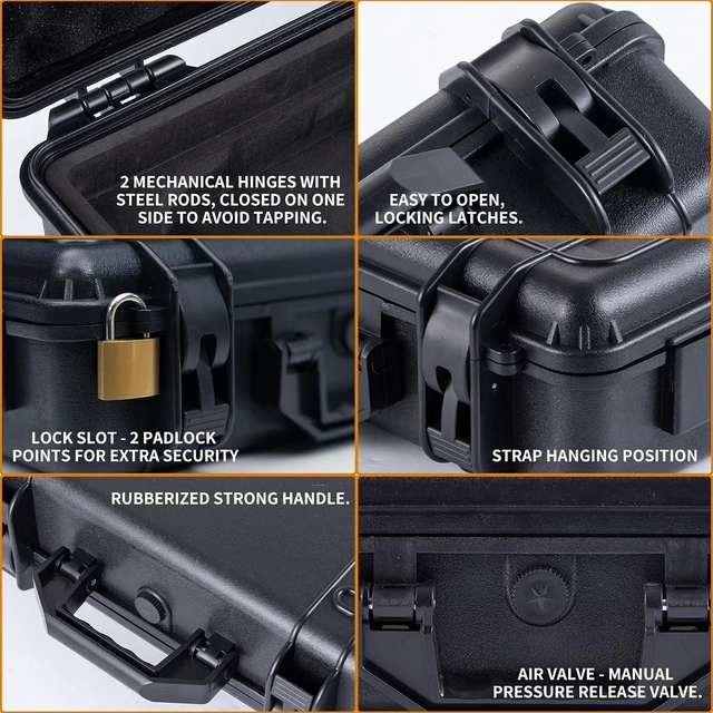 Alt view image 3 of 6 - Portable Storage Box for U.S. Version Starlink Mini Kit - Waterproof Carrying Case Compatible with Starlink Dish, Router, and Accessories, Ideal for Travel and Camping (Black)