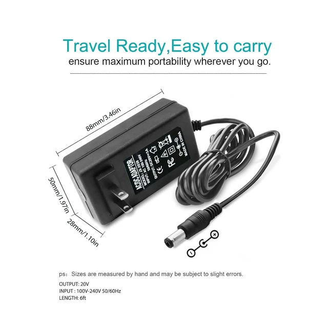 Alt view image 3 of 5 - Replacement 20V3.5A AC Adapter Power Supply Cord for MSI Optix G24 G27 G32 G241 G241V G242 G24C6 G24C4 G271 G272 G273 G27C5 G2412 G2422 MAG245R G27CQ4 G27C4 G32CQ4 MAG342CQR Curved FHD Monitor