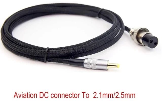 Alt view image 2 of 5 - HiFi Audio DIY Aviation DC Connector to 2.1mm 2.5mm Power Supply DC Cable line Oxygen-Free Copper high Current DC Power Cord(to 5.5 2.5mm,4m)