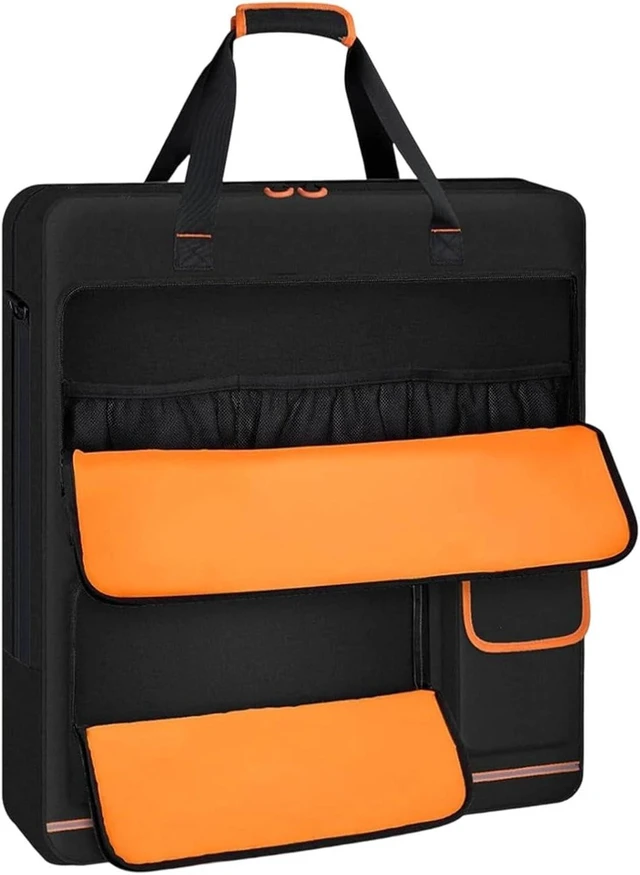 Main image of Solar Panel Organizer Bags Portable Padded Carrier with Orange Lining