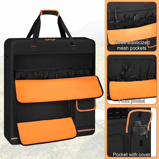 Alt view image 5 of 7 - Solar Panel Organizer Bags Portable Padded Carrier with Orange Lining