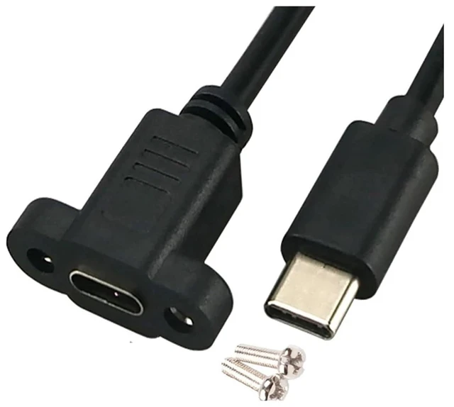 Main image of USB 3.1 Type C Mini USB Micro Usb2.0 Printer B with Panel Mount Screw USB C Male to Female Extending Wire Extender Data Cord(Type-c)