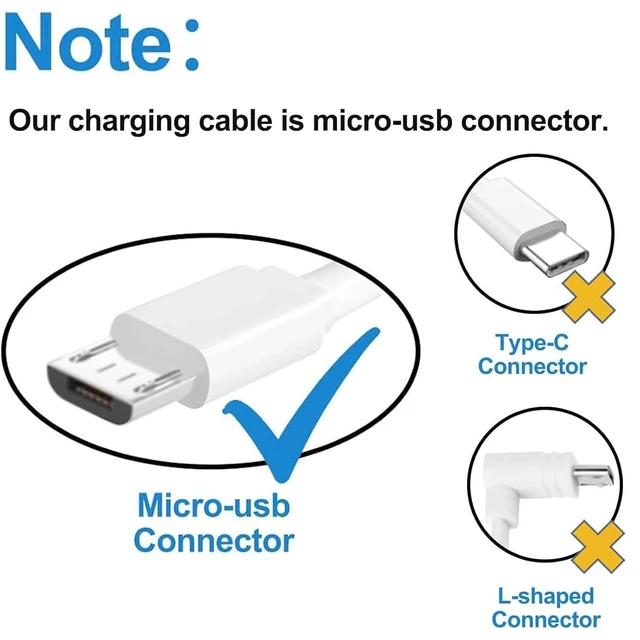 Alt view image 3 of 6 - 2Pack 20FT/6m Power Extension Cable Compatible with Simplisafe,Kasa Camera,Ring Indoor Cam(2nd Gen),Roku,PS4 Controller,VTech,Babysense,Long Flat USB to Micro USB Charging Cord (Not Type-C)