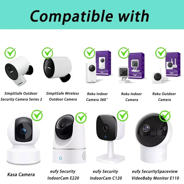 Alt view image 2 of 6 - 2Pack 20FT/6m Power Extension Cable Compatible with Simplisafe,Kasa Camera,Ring Indoor Cam(2nd Gen),Roku,PS4 Controller,VTech,Babysense,Long Flat USB to Micro USB Charging Cord (Not Type-C)