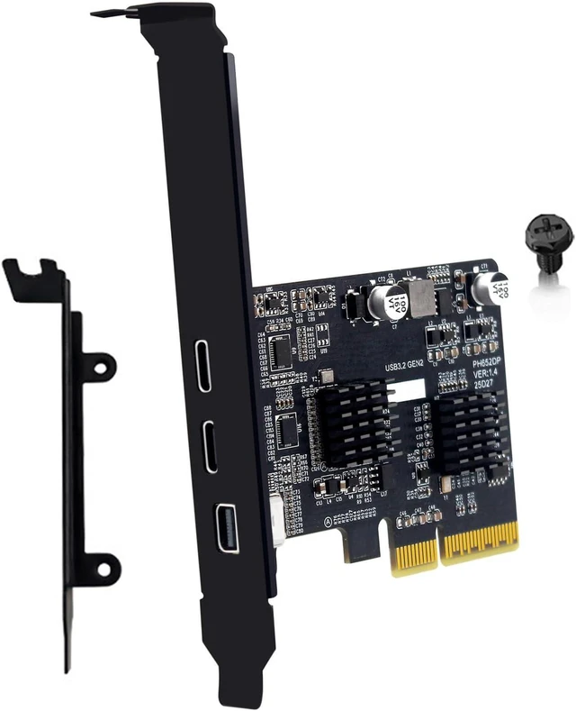 Main image of Professional PCIExpress 4X Video Adapters with Interfaces and Type C Output Compatibility Fast Speed PCIe Expansion Card