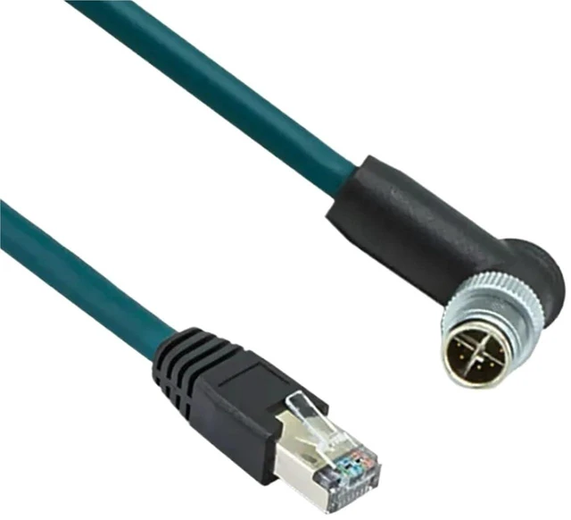 Main image of M12 8pin X-Code Male Connector to RJ45 Encoding Line Industrial Ethernet X-Type Network Cable 8-Code Shield Cat6 Kilomega Wire(8pin Straight Head,10 Meters)