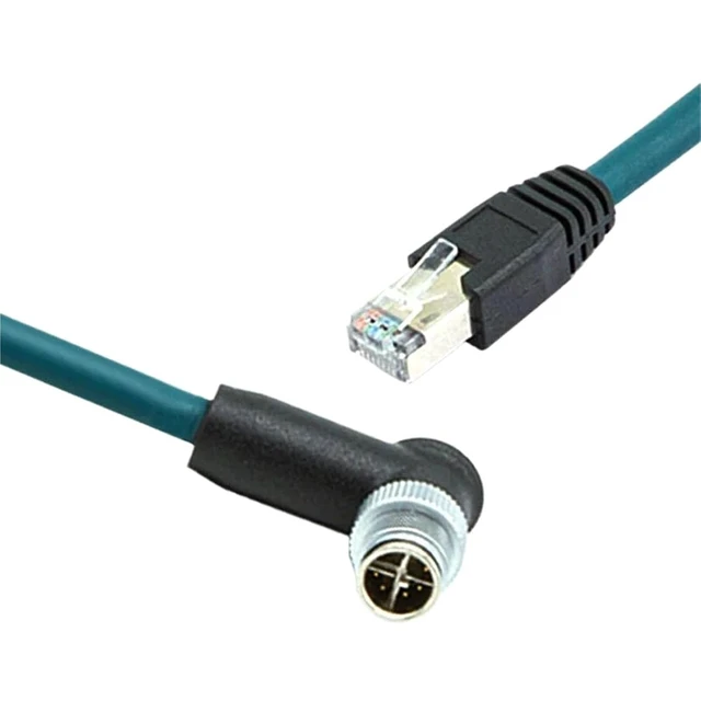 Alt view image 3 of 7 - M12 8pin X-Code Male Connector to RJ45 Encoding Line Industrial Ethernet X-Type Network Cable 8-Code Shield Cat6 Kilomega Wire(8pin Straight Head,10 Meters)