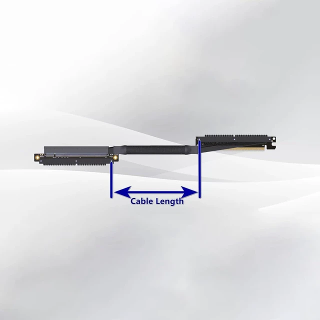 Alt view image 4 of 4 - ADTLINK PCIe 5.0 x8 to x16 GPU Riser Cable with Latch 256Gbps HighSpeed Riser Supports RTX 50 Series, RX 90xx Series, New PCIe 5.0 GPU (K83UP-TL,30CM)