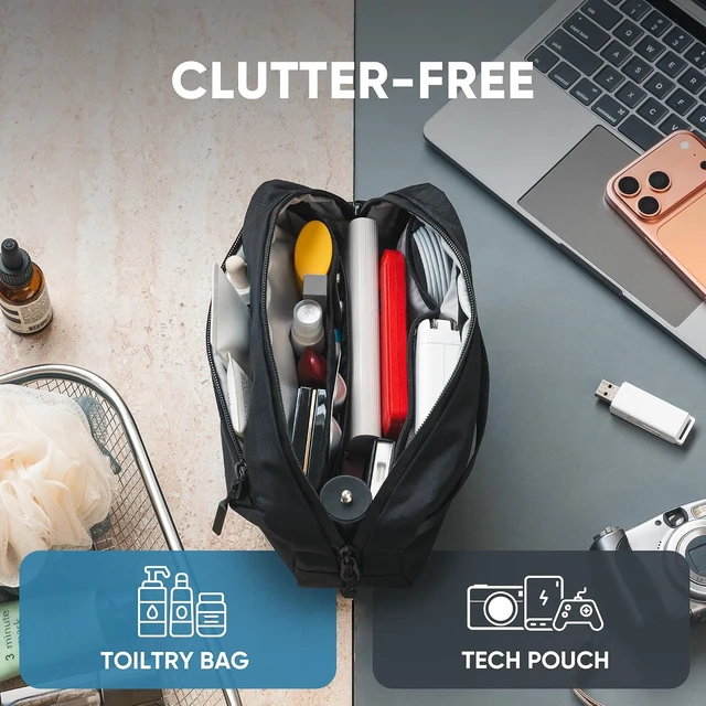 Alt view image 6 of 7 - VULKIT Electronic Organizer Bag for Travel, Water Resistant & Scratch Resistant, Tech Pouch Storage Bag for Cables, Charger, Cord, Power Bank, Accessories & Travel Essentials