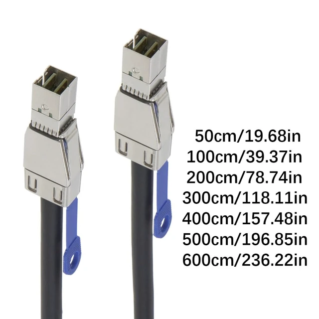 Alt view image 2 of 7 - 12Gbps Cable SFF-8644 Male to Male 28AWG Tinned Copper Conductor for Servers and Storage Connection Cable