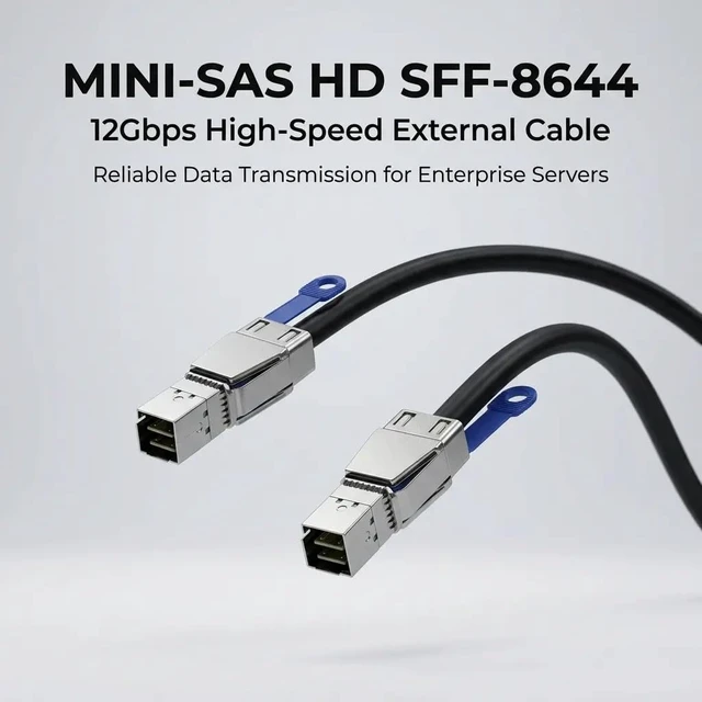 Alt view image 4 of 7 - 12Gbps Cable SFF-8644 Male to Male 28AWG Tinned Copper Conductor for Servers and Storage Connection Cable