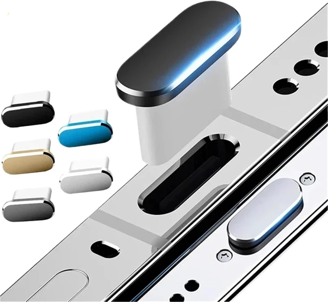 Alt view image 3 of 7 - USB Cover Cap 30PCS Metal Type-C Dust Plugs for USB Charging Port Protection Caps(Gray)