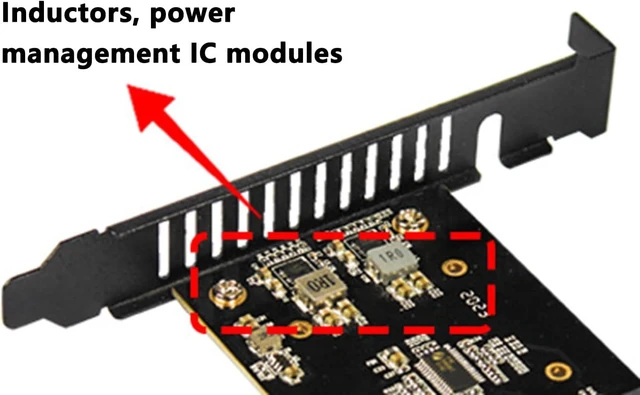 Alt view image 6 of 7 - 4 NVMe HDDs Expansion Adapter for PCIe 5.0 X16 Up to 4 Drive Large Storage Capacity and RAIDs Management Fast Data Transfer