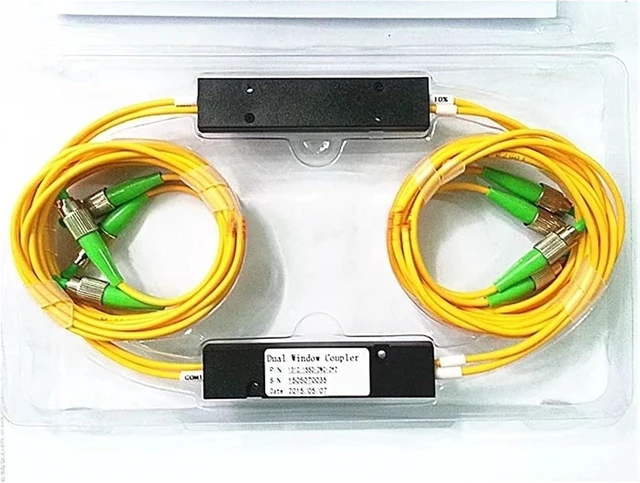 Main image of 2x2 Fibre Optic Splitter (FCA) Split into Two Fiber Optic Couplers (2x2 Fiber FBT Coupler) (FTTH FC UPC ABS Housing, Pack of 2) (1550nm 50-50 FCAPC)